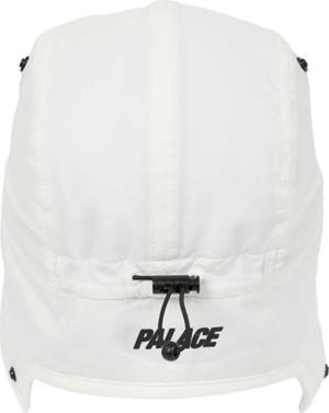 Mu Palace Grid Fleece Reversible Earflap Hat 'White'
