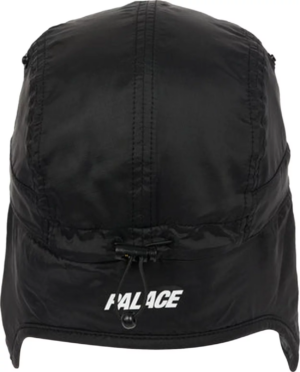 Mu Palace Grid Fleece Reversible Earflap Hat 'Black'