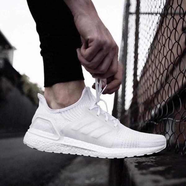 Giày Adidas UltraBoost 19 J 'Triple White' EF0931 - Ảnh 2