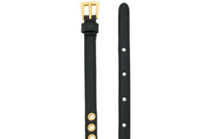 Alternative view of Thắt Lưng Prada Gold Eyelet Black Skinny Belt 1JC198-2EH8-F0002
