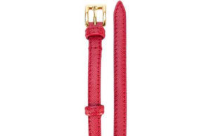 Alternative view of Thắt Lưng Prada Gold Buckle Red Saffiano Belt 1C4067053F068Z