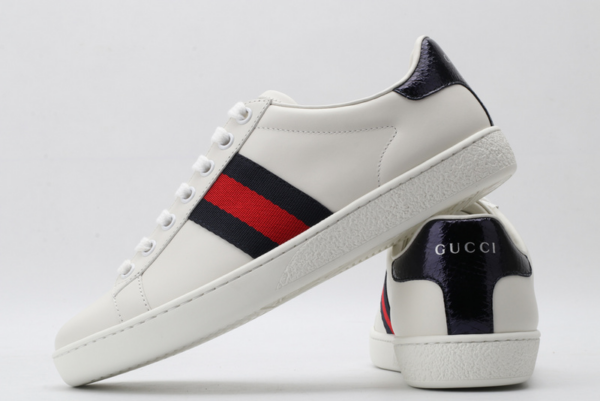 Giày Gucci Ace Leather 'White Blue' 386750-02JR0-9072 - Ảnh 6
