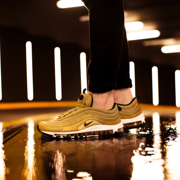 Giày Nike Air Max 97 OG QS 'Metallic Gold' 884421-700 - Ảnh 2