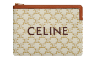 Túi Celine Small Pouch In Triomphe Canvas And Lambskin 10D672BZQ-01TA