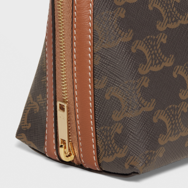Túi Celine Clutch With Chain In Triomphe Canvas And Lambskin 10E382CBX-04LU - Ảnh 5