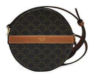 Túi Celine Round Purse On Strap In Triomphe Canvas And Lambskin 10G342CAM-04BT