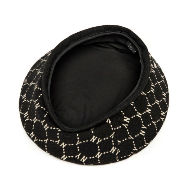 Mũ MLB Monogram Diamond Wool Beret 3ACBB0616-50BKS - Ảnh 3