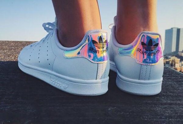 Giày Adidas Orginals Stan Smith  White Iridescent 'Hologram' AQ6272 - Ảnh 6