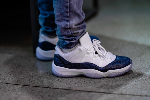 Giày Nike Air Jordan 11 Retro Low 'Navy Snakeskin' 2019 CD6846-102 - Ảnh 6
