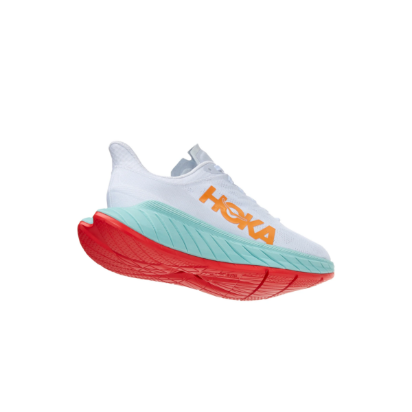 Giay Hoka Carbon X2 White Blue 1113527-WBOR