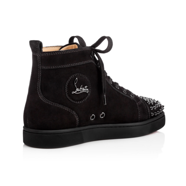 Giày Christian Louboutin Louis Flat Calf Spikes 'Black Suede' 1140458B049 - Ảnh 3