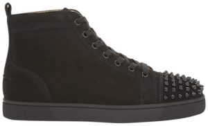 Giày Christian Louboutin Louis Flat Calf Spikes 'Black Suede' 1140458B049