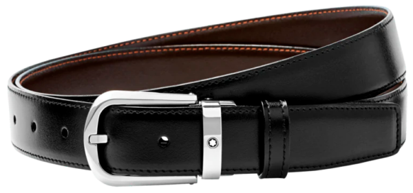 Dây Lưng Montblanc Curved Horseshoe Buckle Belt 114412