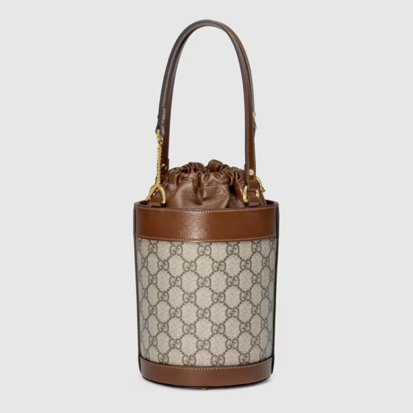 Túi Gucci Horsebit 1955 Small Bucket Brown Leather 637115-92TPG-8563 - Ảnh 3