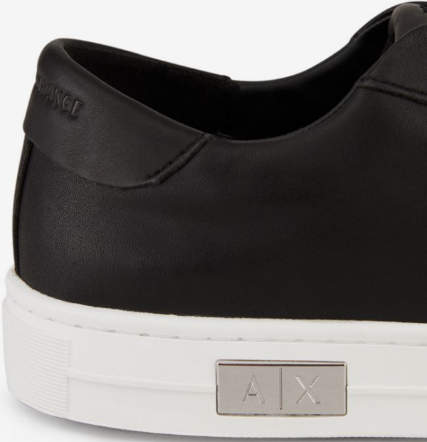 Giày Armani Exchange Low Top Leather 'Black' 11666202MH - Ảnh 4
