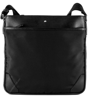 Túi Montblanc Sartorial Medium Nylon Black Leather Trim Jet Reporter 116797