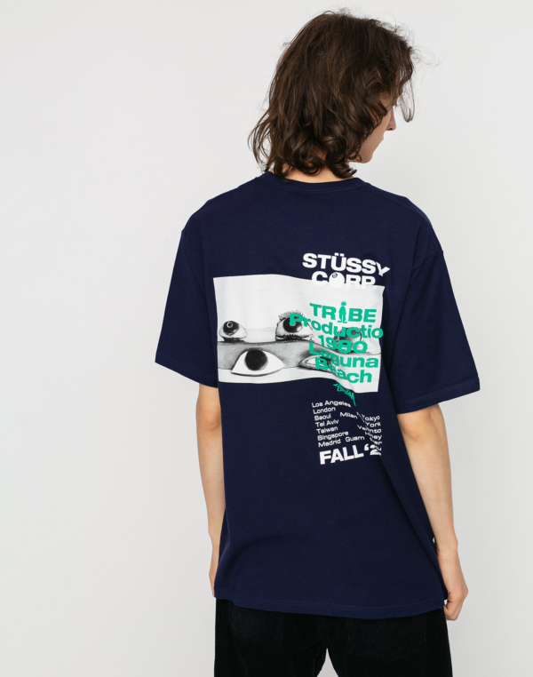 Áo Stussy Tribe Tee Navy - Ảnh 4