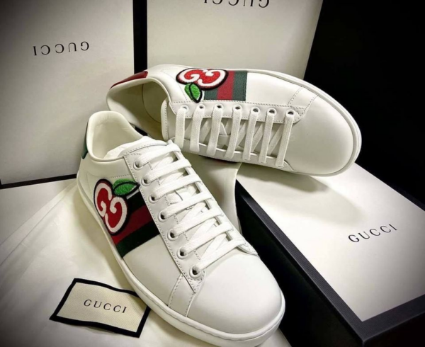 Giày Gucci Wmns Ace Low 'GG Apple Patch White' 611377 DOPE0 9064 - Ảnh 5