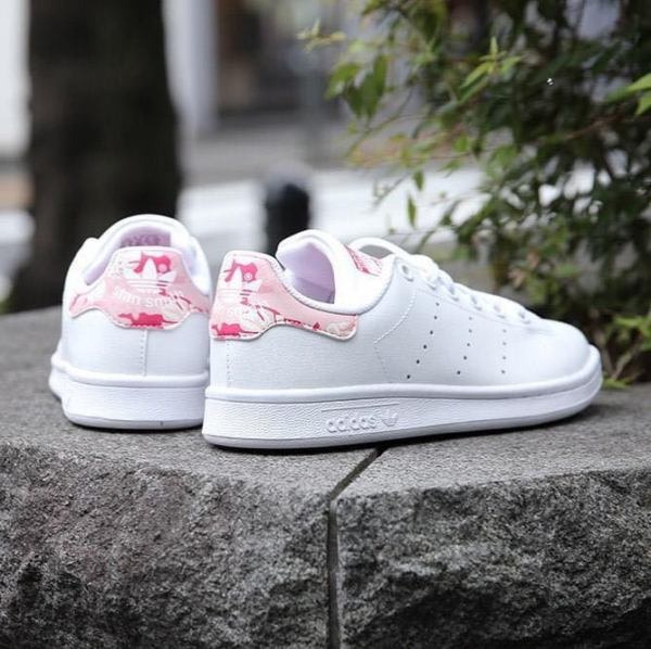 Giày Adidas Stan Smith 'White Pink Floral' FV7405 - Ảnh 4