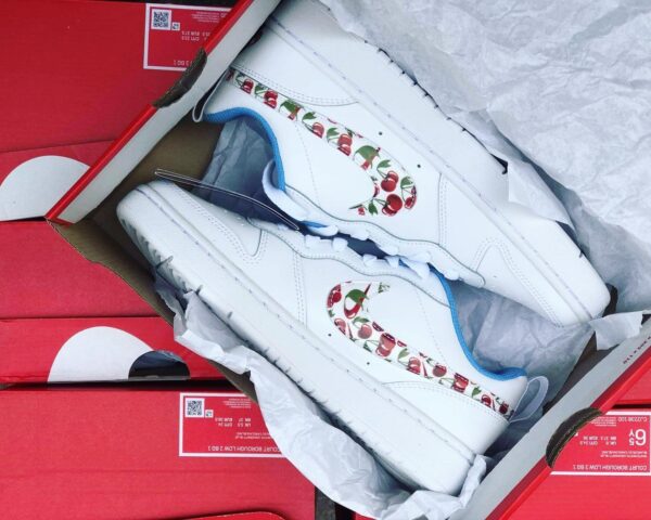 Giày Nike Court Borough Low 2 White Cherry CJ2238-100 - Ảnh 6