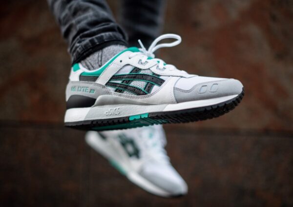 Giày Asics Gel Lyte 3 White Black Turquoise 1191A223-100 - Ảnh 2