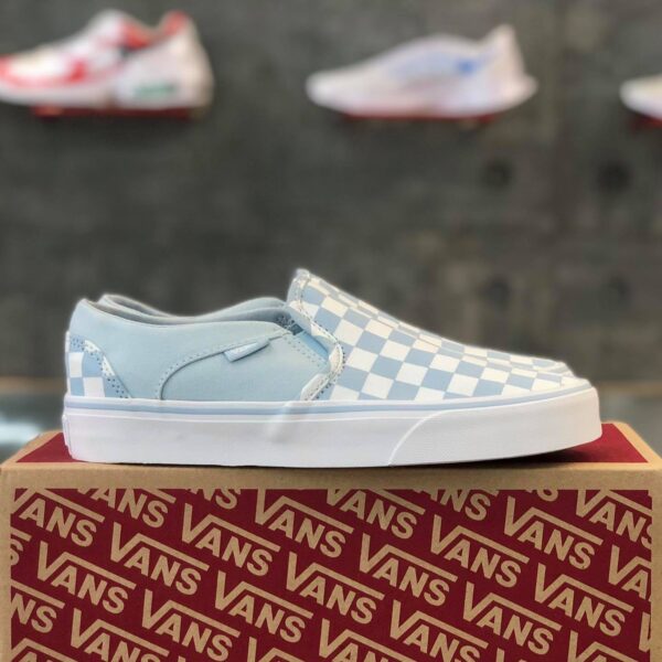Giày Vans Asher 'Checkerboard Baby Blue' VN0A32QMROI - Ảnh 2