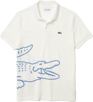 Áo Lacoste Men's Crocodile Print White Polo Shirt PH9739-70V