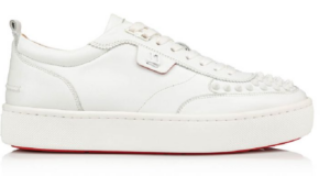 Giày Christian Louboutin Happyrui Spikes 'White' 1200419W256