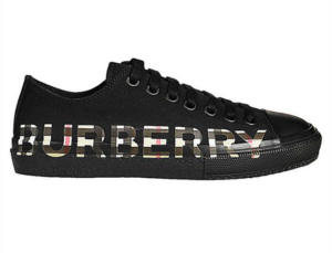 Giày Burberry Checked Logo Print 'Black' 8018275