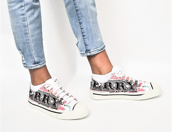Giày Burberry Women's Multicolor Cotton Sneakers 4066496 - Ảnh 4