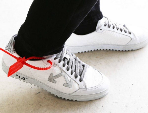 Giày OFF-WHITE 2.0 Silver Glitter FW19 OMIA042E19D680480191 - Ảnh 2