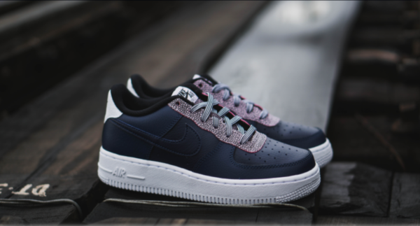 Giày Nike Air Force 1 LV8 4 GS 'Pebble Print Midnight Navy' CN5715-400 - Ảnh 2