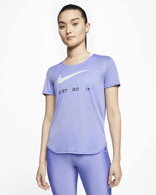 Áo Nike Womens Short Sleeve Running Top Light Thistle CJ1971-569 - Ảnh 3