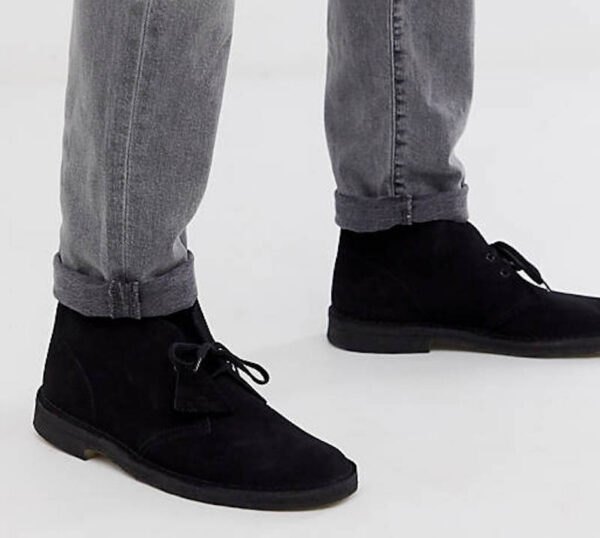 Giay Clarks Desert Boot 'Black Suede' 261-55480