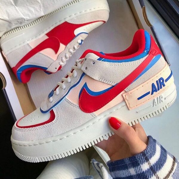 Giày Nike Wmns Air Force 1 Shadow 'Sail Royal Red' CU8591-100 - Ảnh 5