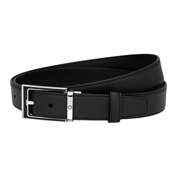 Dây Lưng Montblanc Elegant Black Leather Belt 123891 - Ảnh 5