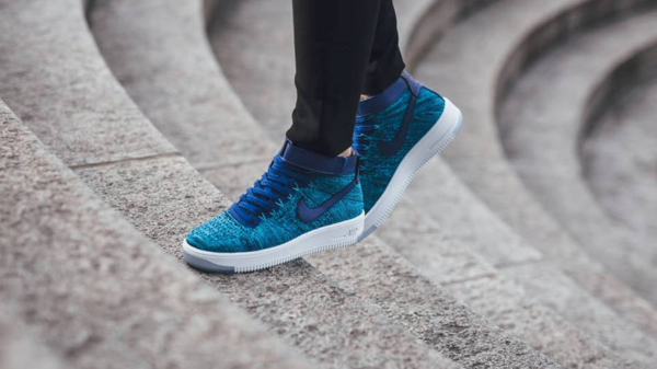 Giày Nike Wmns Air Force 1 Flyknit 'Blue Lagoon' 818018-400 - Ảnh 5