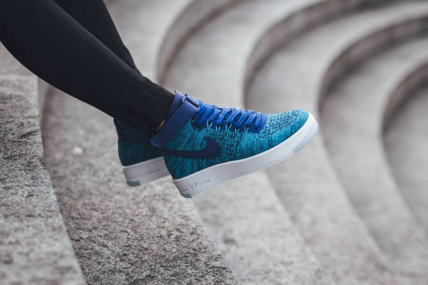 Giày Nike Wmns Air Force 1 Flyknit 'Blue Lagoon' 818018-400 - Ảnh 4