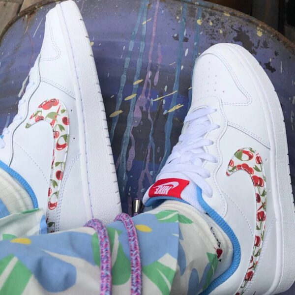 Giày Nike Court Borough Low 2 White Cherry CJ2238-100 - Ảnh 5
