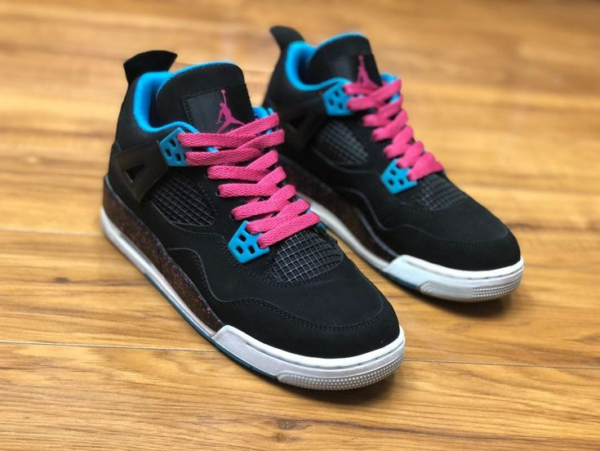 Giày Nike Air Jordan 4 Retro GS 'Black Vivid Pink' 487724-019 - Ảnh 3