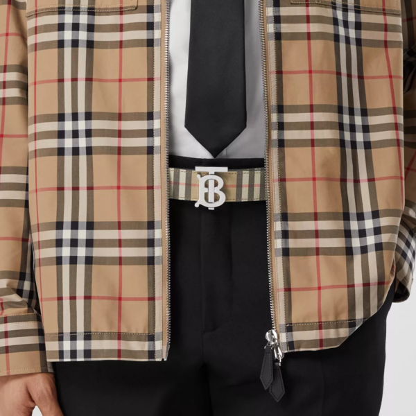 Thắt Lưng Burberry Reversible Monogram Motif Vintage Beige - Ảnh 3
