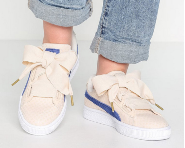 Giày Puma Basket Heart Denim Oatmeal Twilight Blue 363371-03 - Ảnh 4
