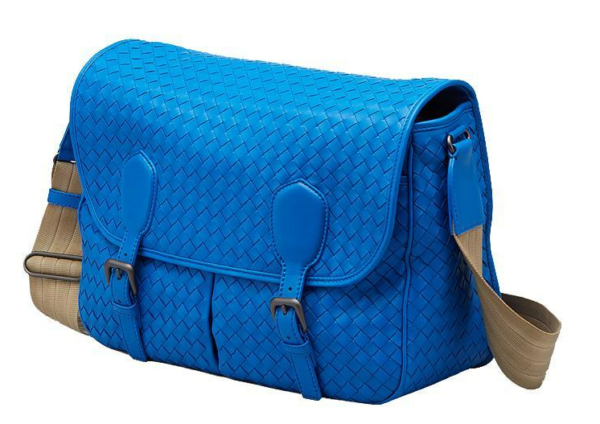 Túi Bottega Veneta Intrecciato Messenger Bag in Blue 355784-VA00A-4376 - Ảnh 3