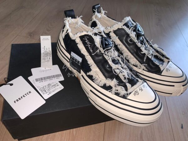 Giày VESSEL x Yohji Yamamoto Wmns Patchwork Platform Low 'Black White' FN E01 060 - Ảnh 2