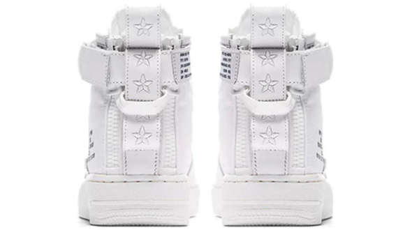 Giày Nike SF Air Force 1 Mid QS GS 'Triple White' AR0690-100 - Ảnh 4