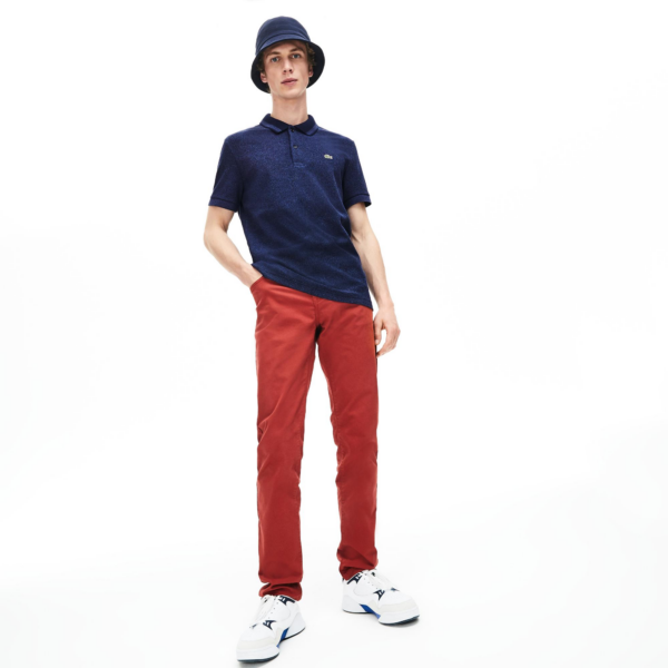 Áo Men's Lacoste Regular Fit Heathered Pique Polo Shirt  PH8863-4TX - Ảnh 5