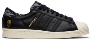 Giày Adidas Undefeated x A Bathing Ape x Superstars 80v 'Black' B34291