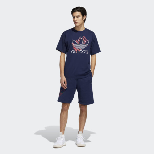 Áo Adidas Men Originals Art Trefoil Shirts Training Jersey Navy DV3281 - Ảnh 2