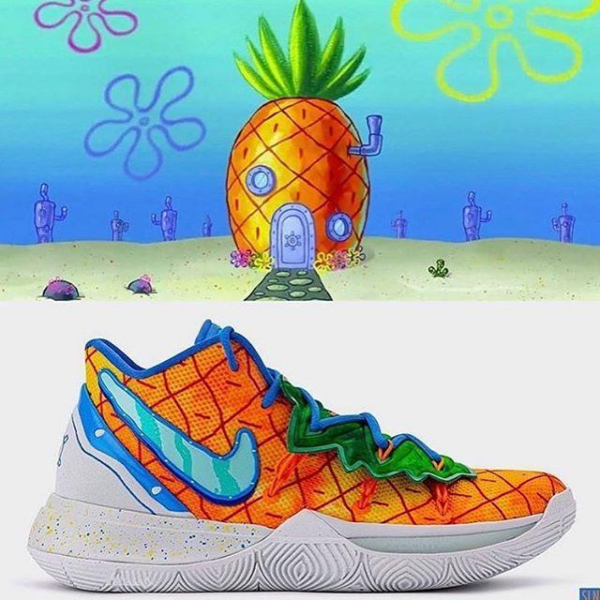 Giày Nike SpongeBob SquarePants x Kyrie 5 EP 'Pineapple House' CJ6950-800 - Ảnh 3