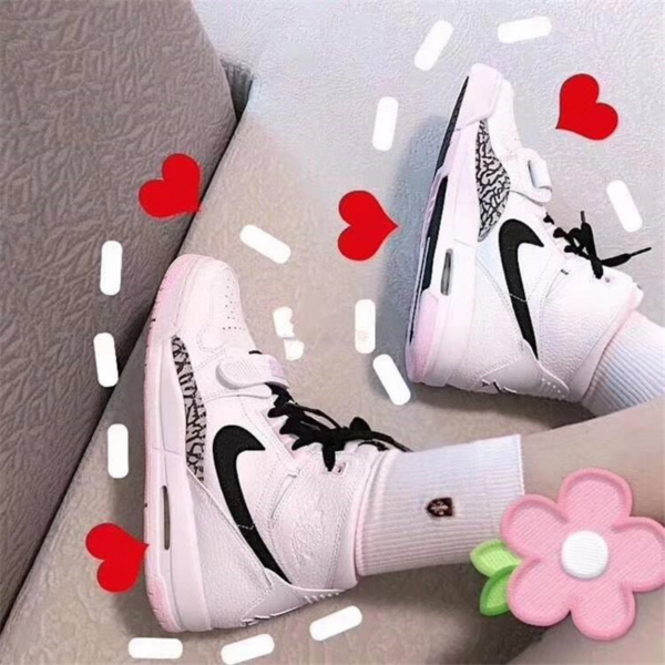 Giày Nike Jordan Legacy 312 GS 'White Black Pink Foam' AT4040-106 - Ảnh 2